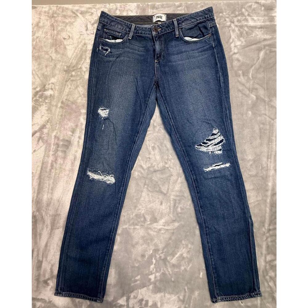 Paige Women's Jeans Size 30 Jimmy Jimmy‎ Skinny in Elia Destructed Wash
